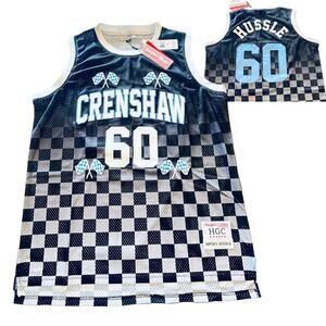 NEW Nipsey Hussle BASKETBALL JERSEY Men's XL Headgear Classic CRENSHAW Checkered
